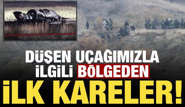 Düşen C-130 tipi askeri kargo uçağımızla ilgili bölgeden ilk görüntüler!