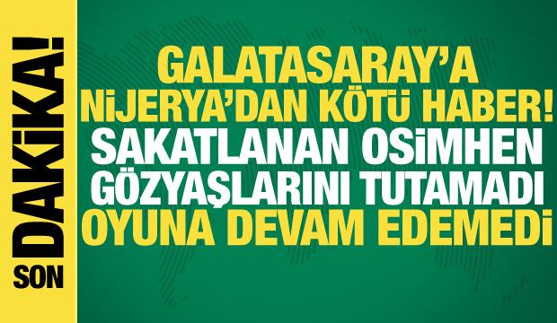 Galatasaray'a kötü haber! Sakatlanan Osimhen gözyaşlarını tutamadı