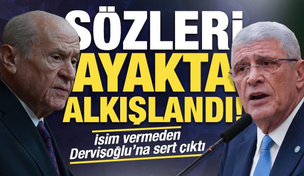 İsim vermeden Müsavat Dervişoğlu’na sert çıktı: Bahçeli’nin sözleri ayakta alkışlandı