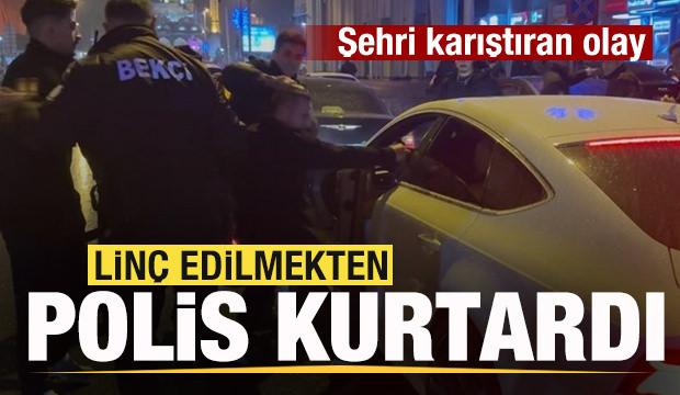 Kayseri’de gece kulübünde çıkan kavga sokağa taştı! Linçten polis kurtardı