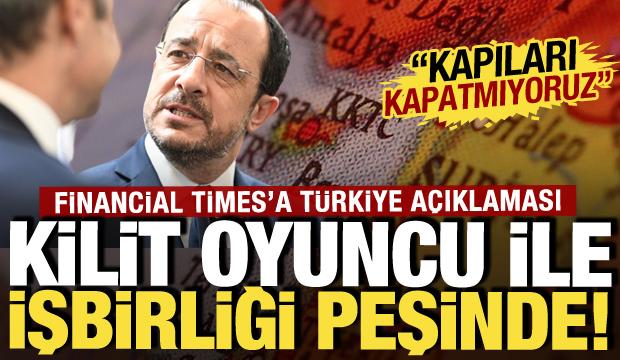 Kilit oyuncu Türkiye: GKRY Cumhurbaşkanı Hristodulidis'ten işbirliği çağrısı