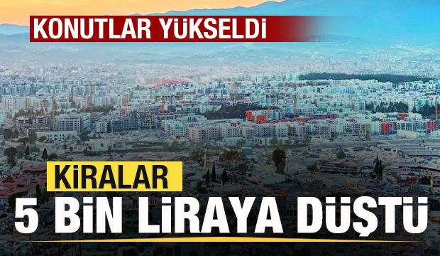 Konutlar yükseldi! Kiralar 5 bin liraya kadar düştü