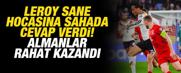 Leroy Sane, hocasına sahada cevap verdi! Almanlar rahat kazandı