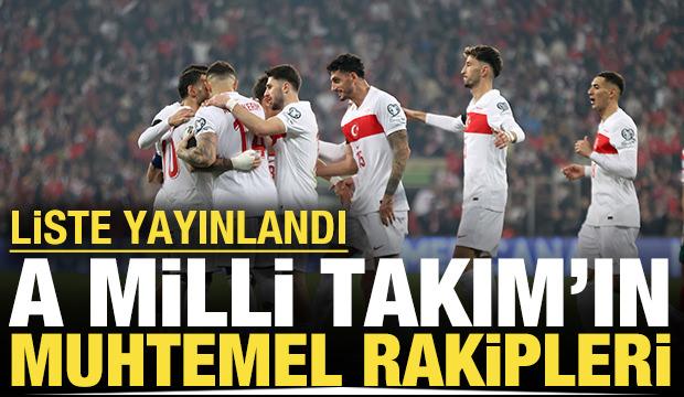 Liste yayınlandı: A Milli Takım'ın muhtemel rakipleri