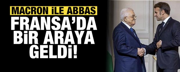 Macron ile Filistin Devlet Başkanı Abbas bir araya geldi