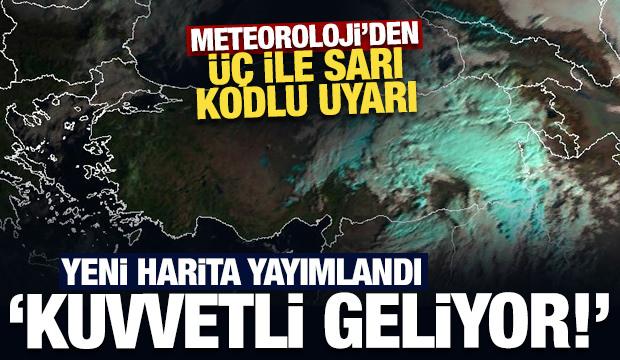Meteoroloji'den kuvvetli yağış uyarısı! Üç il için sarı kod