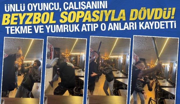 Oyuncu Bahadır Ünlü’den hırsızlık yaptığını iddia ettiği çalışanına beyzbol sopasıyla darp