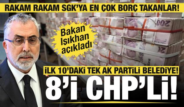 SGK'ya en borçlu 10 belediyenin 8'i CHP'li! Bakan Işıkhan açıkladı