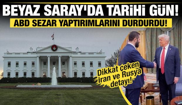 Son dakika... Beyaz Saray'da tarihi gün! ABD Şam'a Sezar yaptırımlarını durdurdu!