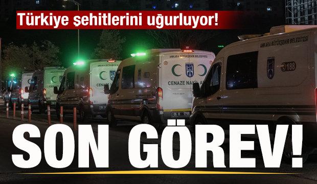 Son görev! Türkiye şehitlerini uğurluyor!