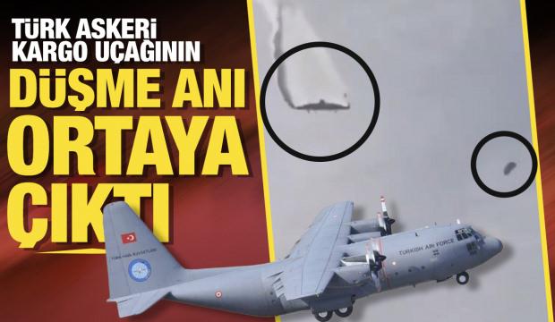 Türk askeri kargo uçağı C130'un düşme anı ortaya çıktı