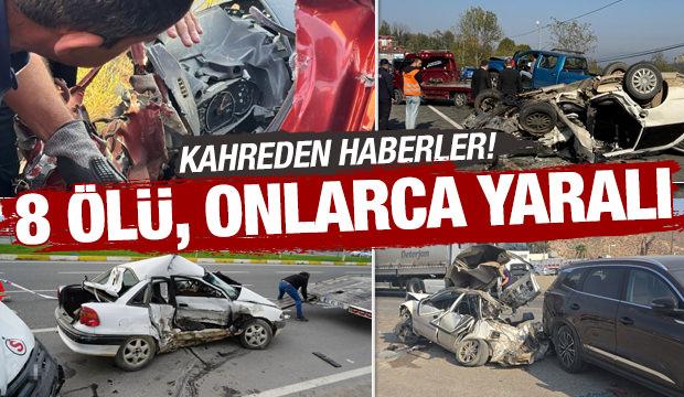 Türkiye’yi yasa boğan trafik kazaları zinciri: 8 kişi öldü, 38 kişi yaralandı