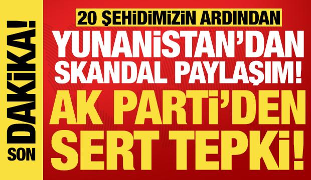 Yunanistan Hava Kuvvetleri'nin skandal paylaşımına AK Parti'den sert tepki!