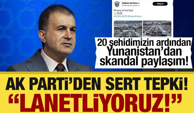 Yunanistan Hava Kuvvetleri'nin skandal paylaşımına AK Parti'den sert tepki!
