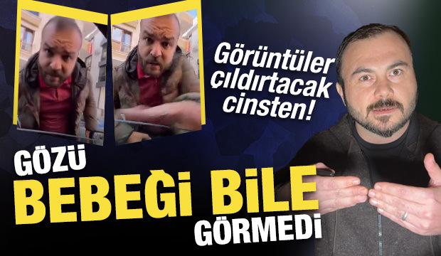 Avcılar'da ters yönden gelen sürücü, yanında eşi ve bebeği olan adama saldırdı