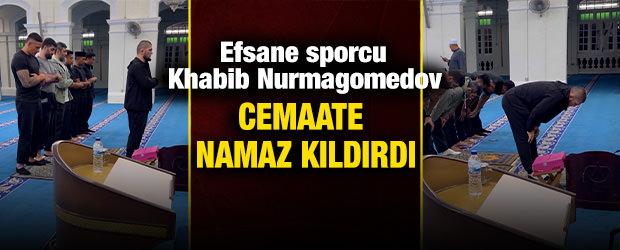 Efsane sporcu Khabib Nurmagomedov, cemaate namaz kıldırdı
