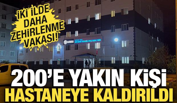 İki ilde zehirlenme vakası! 200'e yakın kişi hastaneye kaldırıldı