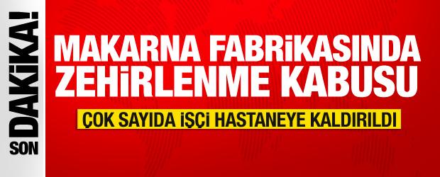 Mersin'deki makarna fabrikasında zirai ilaç zehirlenmesi: 11 işçi hastaneye kaldırıldı
