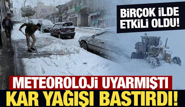 Meteoroloji uyarmıştı: Kar yağışı bastırdı!