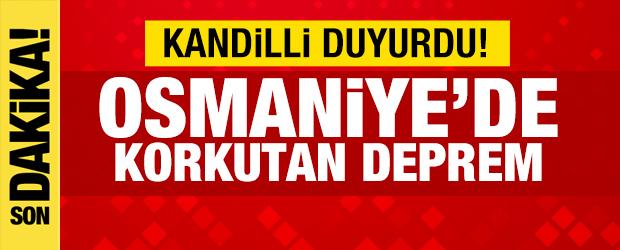 Son dakika: Osmaniye'de 4.4'lük deprem