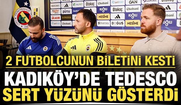 Tedesco sert yüzünü gösterdi: 2 futbolcunun bileti kesildi