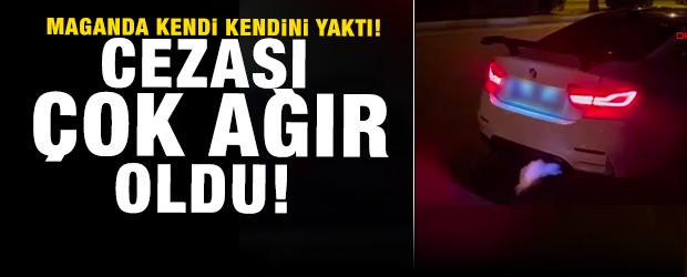  Abart egzozla drift atan magandaya rekor ceza!