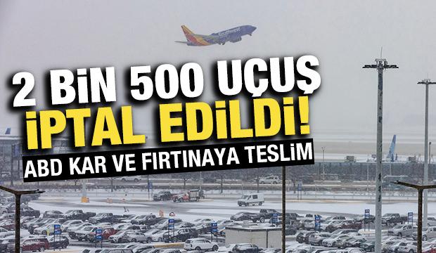 ABD kar ve fırtınaya teslim: 2 bin 500 uçuş iptal edildi