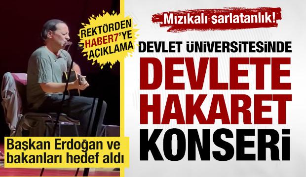 Devlet üniversitesinde devlete hakaret konseri! Tangöze Cumhurbaşkanı Erdoğan’ı hedef aldı
