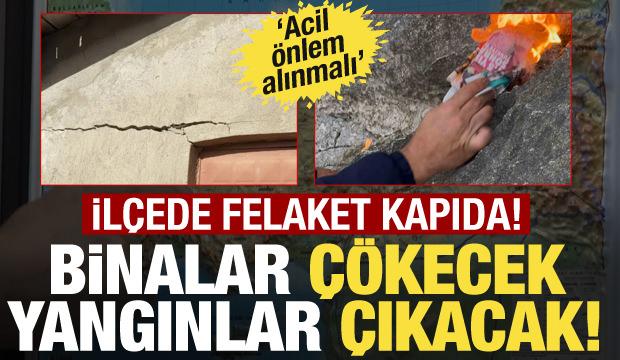 İlçede gizli felaket! Evler çatlıyor, metan gazı patlamaya hazır