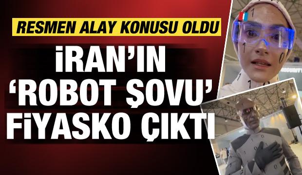 İran'da teknoloji fuarında 'çakma robot' sergilediler! Sosyal medyada alay konusu oldu