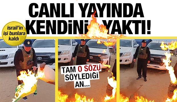 İsrail'in işi bunlara kaldı: Canlı yayında kendini yaktı! Tam o sözü söylediği an...