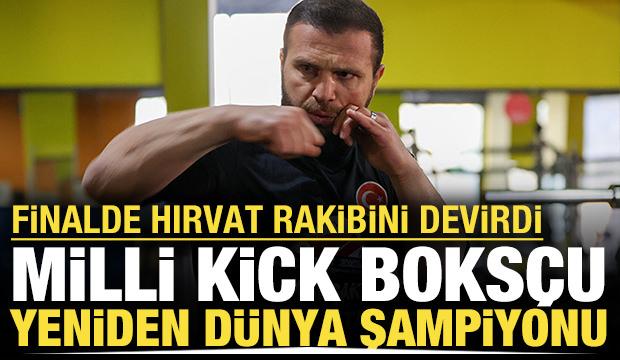 Milli kick boksçu dünya şampiyonu oldu: Finalde Hırvat rakibini devirdi