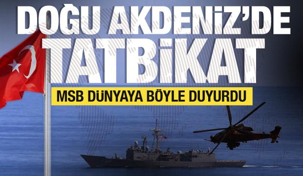 MSB'den Doğu Akdeniz Tatbikatına ilişkin paylaşım