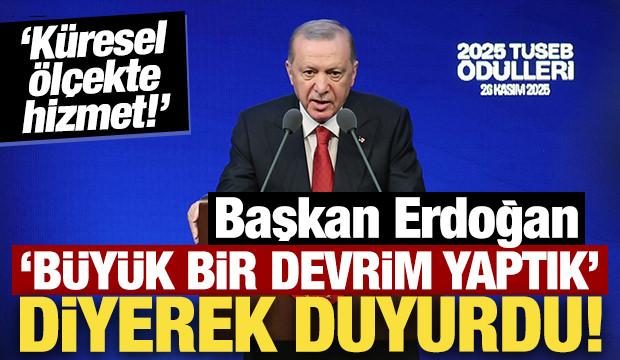 Son Dakika: Erdoğan 'büyük bir devrim yaptık' diyerek duyurdu!