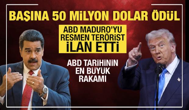 Trump, Maduro'yu terörist ilan etti: Başına 50 milyon dolar ödül koydu