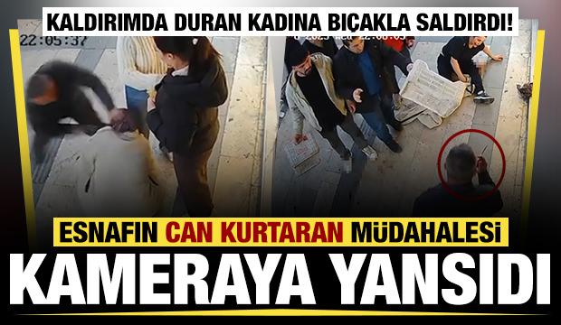 Yer: Gümüşhane! Sokak ortasında bıçaklı saldırıya uğrayan kadını esnaf kurtardı