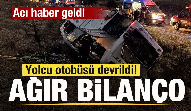 Yolcu otobüsü devrildi! Acı haber geldi! Ağır bilanço