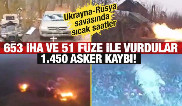 653 İHA ve 51 füze ile vurdular! Ukrayna-Rusya savaşında sıcak saatler: 1.450 asker kaybı!