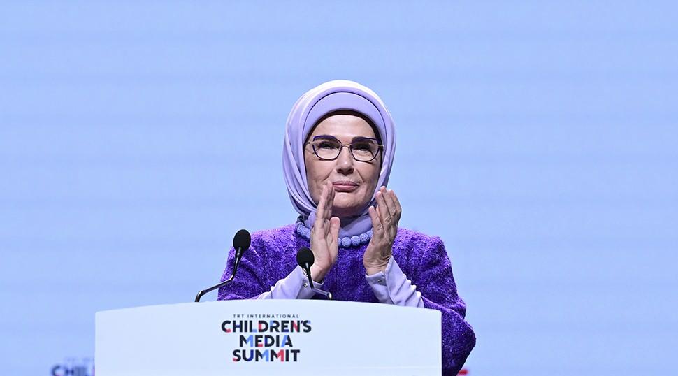 Emine Erdoğan, TRT Uluslararası &Ccedil;ocuk Medyası Zirvesi&rsquo;ne katıldı!
