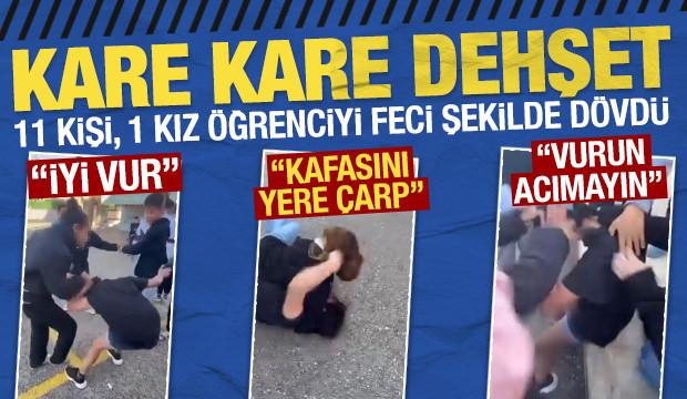 Antalya'da ilkokul bahçesinde akranları kız öğrenciyi acımasızca darbetti