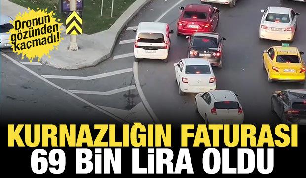 Beykoz'da "kaynak manevrası" pahalıya patladı: 32 sürücüye 69 bin lira ceza kesildi
