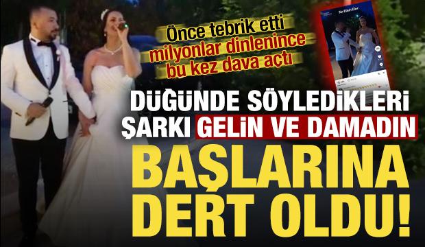 Düğünlerinde söyledikleri şarkı başlarına dert oldu!