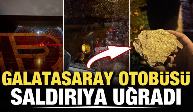 Galatasaray otobüsü saldırıya uğradı!