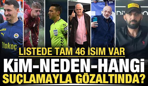 Kim neden hangi suçlamayla gözaltında? Listede tam 46 isim var