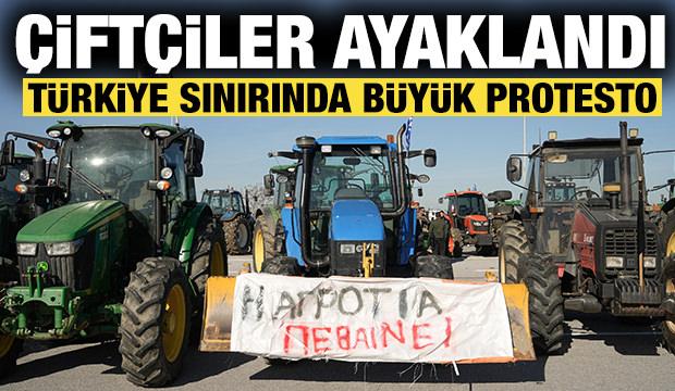 Türk sınırında büyük protesto: Çiftçiler ayaklandı!