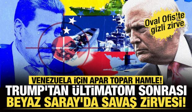Venezuela için kırmızı alarm! Trump kurmaylarını topladı, masada kara operasyonu var! 