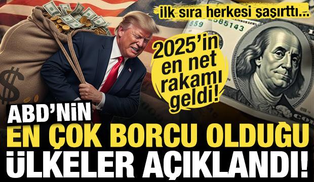 2025 verileri açıklandı! İşte ABD'nin en çok borcu olduğu ülkeler! İlk sıra şaşırttı...
