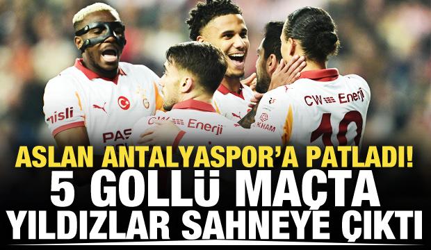 Aslan Antalyaspor'a patladı! 5 gollü maçta yıldızlar sahneye çıktı