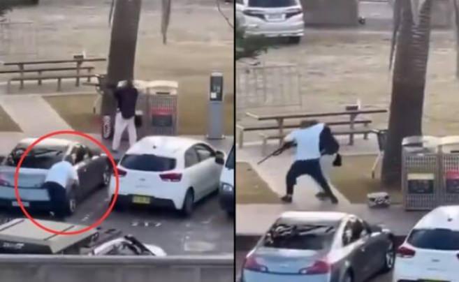 Avustralya'da kara pazar! Saldırganın &uuml;zerine atlayan kahraman adam kameralara yansıdı