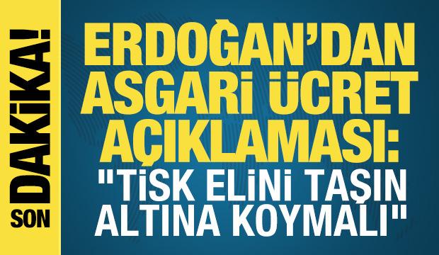 Erdoğan'dan asgari ücret açıklaması! "TİSK elini taşın altına koymalı"